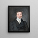 portret van de leraar Hans Jensen Visby 1777-1870 uit de parochie van Aagerup Ramlse - P. C. Skovgaard — ingelijst kunstwerk aan de muur