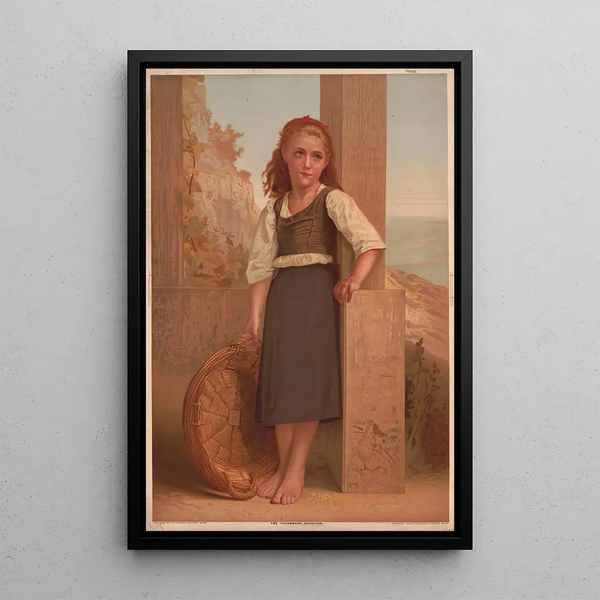 Vissersdochter - Peter O. Vickery — ingelijst kunstwerk aan de muur