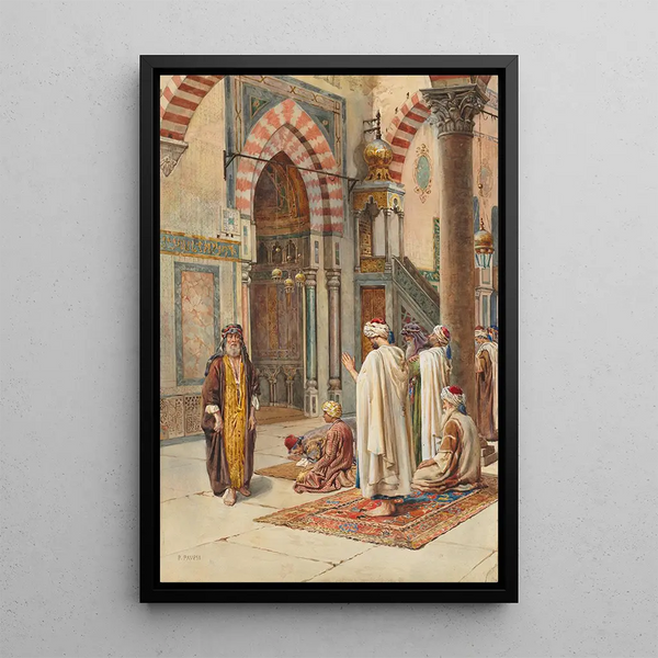 Musulmans en gebed - Pietro Pavesi — ingelijst kunstwerk aan de muur