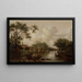 Stad met rivier - Pieter van Mase — ingelijst kunstwerk aan de muur