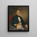 Portret van een zittende man met een hond - Palinka — ingelijst kunstwerk aan de muur