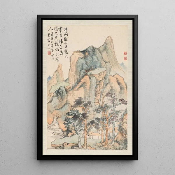 Landscapes after the Old Masters Pl6 - Pan Gongshou — framed artwork on a wall