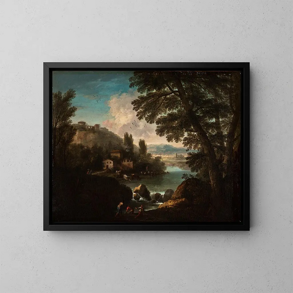 Landscape Painting - Paolo Anesi — framed artwork on a wall
