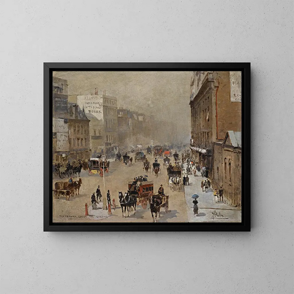 Tottenham Court Road Painting, London - Paolo Sala — framed artwork on a wall