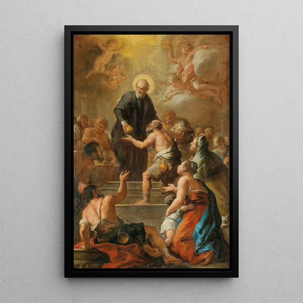 Charité de Saint Vincent de Paul - Paolo de Matteis — framed artwork on a wall