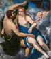 Jupiter en Io - Paris Bordone — weergave van het kunstwerk