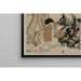 Reproductie van het schilderij Parodie van een scène uit het keizerlijke rijtuig - Kitagawa Utamaro