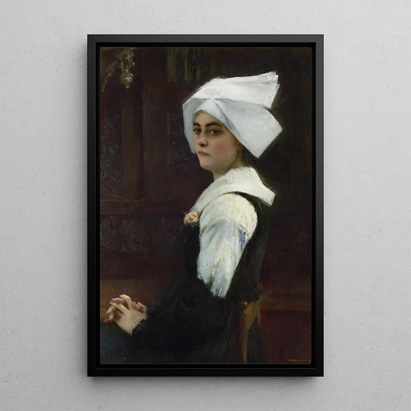 Fille bretonne - Pascal-Adolphe-Jean Dagnan-Bouveret — ingelijst kunstwerk aan de muur