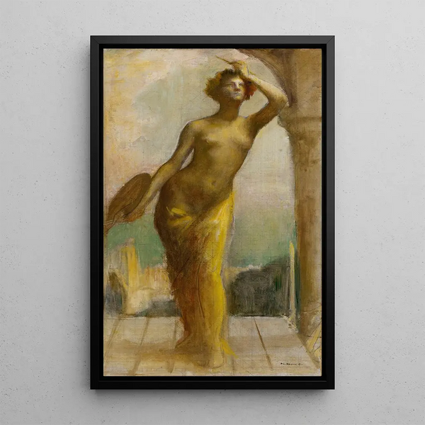 La Peinture - Pascal-Adolphe-Jean Dagnan-Bouveret — framed artwork on a wall