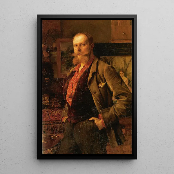 Portrait of Gustave Courtois - Pascal-Adolphe-Jean Dagnan-Bouveret — framed artwork on a wall