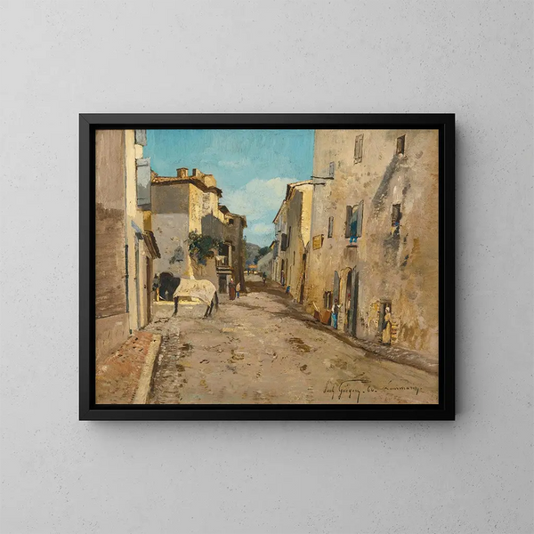 Rue Lourmarin, Vaucluse - Paul-Camille Guigou — framed artwork on a wall