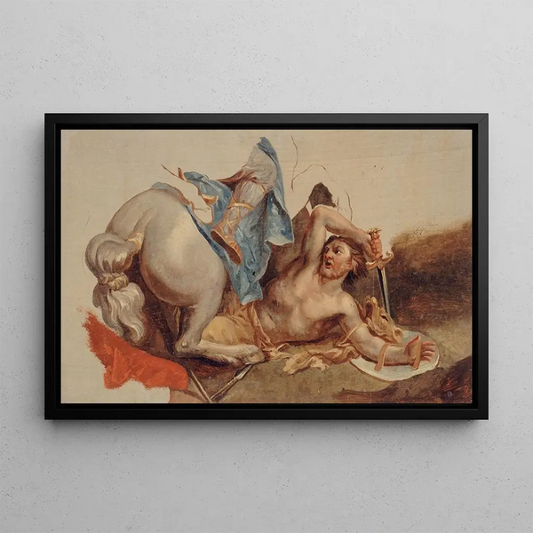 PaulJacquesAim Baudry - tude de cheval et de cavalier tomb daprs Le Brun.webp