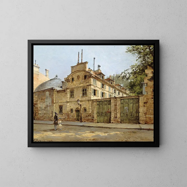 Hôtel de Balzac, entrance and façade on Fortune Street, now Balzac Street - Paul-Joseph-Victor Dargaud — framed artwork on a wall