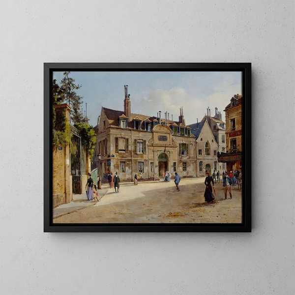 L'ancien hôpital de la Pitié rue Lacépède - Paul-Joseph-Victor Dargaud — framed artwork on a wall