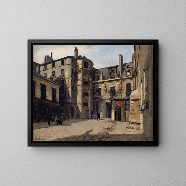 L'hôtel du Prévôt, Passage Charlemagne - Paul-Joseph-Victor Dargaud — framed artwork on a wall