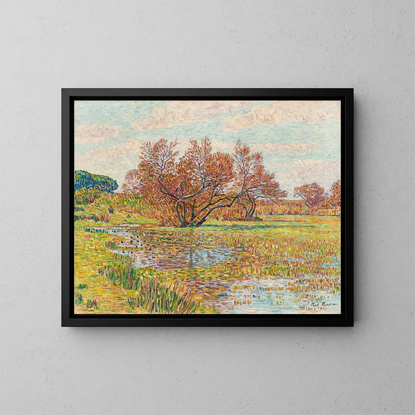 Landscape in Arles - Paul Baum — framed artwork on a wall
