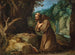 Sint Franciscus van Assisi in meditatie - Paul Bril — weergave van het kunstwerk