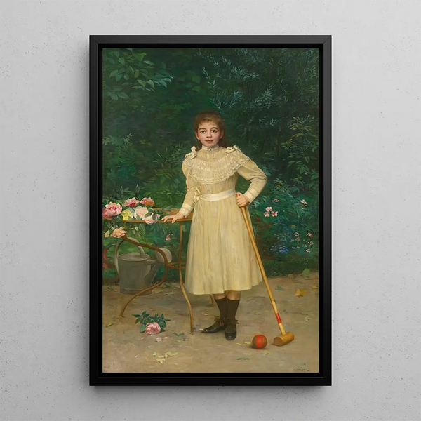 Ready to Play - Paul Charles Chocarne-Moreau — framed artwork on a wall