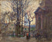Een straat in Gloucester - Paul Cornoyer — weergave van het kunstwerk
