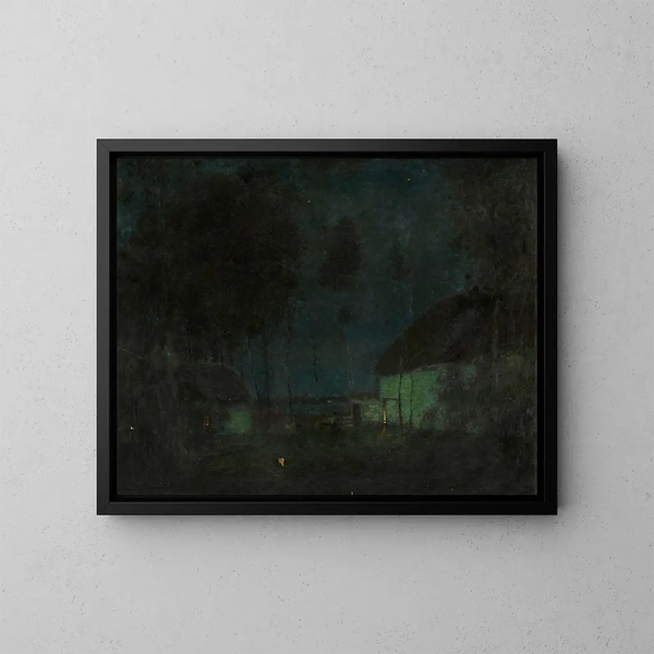 Moon on Prince Edward Island - Paul Cornoyer — framed artwork on a wall
