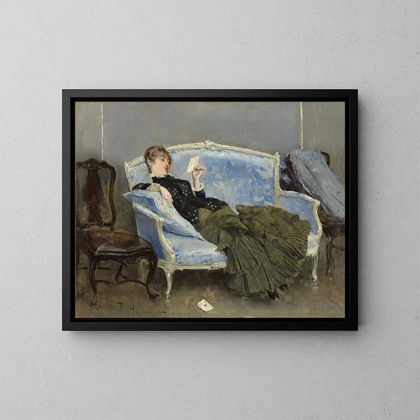 De Brief - Paul César Helleu — ingelijst kunstwerk aan de muur