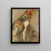 Dame au chapeau de plumes - Paul César Helleu — ingelijst kunstwerk aan de muur