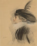 Portret van Belle da Costa Greene - Paul César Helleu — weergave van het kunstwerk