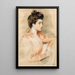 Portrait de profil d'Elisabeth Van Biema - Paul César Helleu — ingelijst kunstwerk aan de muur