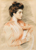 Portrait de profil d'Elisabeth Van Biema - Paul César Helleu — weergave van het kunstwerk
