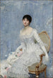 Jonge vrouw in het wit - Paul César Helleu — weergave van het kunstwerk