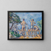 Baders - Paul Cézanne — ingelijst kunstwerk aan de muur