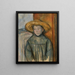 Jongen met strohoed - Paul Cézanne — ingelijst kunstwerk aan de muur