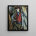 Jongen met rode vest - Paul Cézanne — ingelijst kunstwerk aan de muur