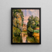 Landhuis aan een rivier - Paul Cézanne — ingelijst kunstwerk aan de muur