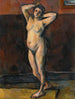 Vrouw naakt staand - Paul Cézanne — weergave van het kunstwerk
