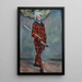 Harlequin - Paul Cézanne — framed artwork on a wall