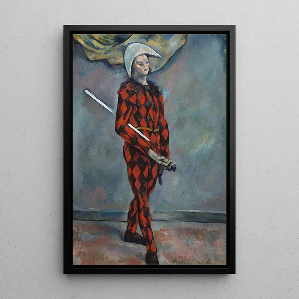 Arlequin - Paul Cézanne — ingelijst kunstwerk aan de muur