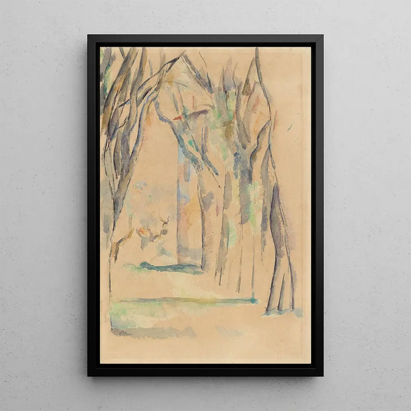 L'Allée des kastanjebomen bij Jas de Bouffan - Paul Cézanne — ingelijst kunstwerk aan de muur