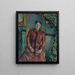 Madame Cézanne Hortense Fiquet 1850-1922 in rode jurk - Paul Cézanne — ingelijst kunstwerk aan de muur