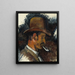 Man met een pijp - Paul Cézanne — ingelijst kunstwerk aan de muur