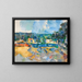 op de oevers van een rivier - Paul Cézanne — ingelijst kunstwerk aan de muur