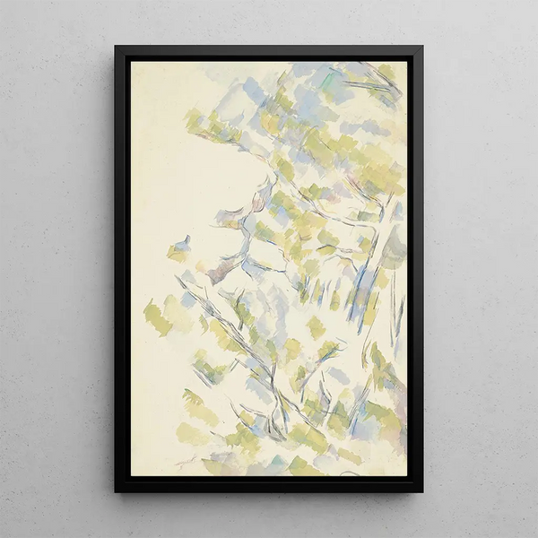 Profil de rocher près des grottes au-dessus de Château Noir - Paul Cézanne — ingelijst kunstwerk aan de muur