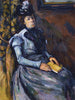 Vrouw zittend in blauw - Paul Cézanne — weergave van het kunstwerk
