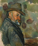 Zelfportret met hoed - Paul Cézanne — weergave van het kunstwerk