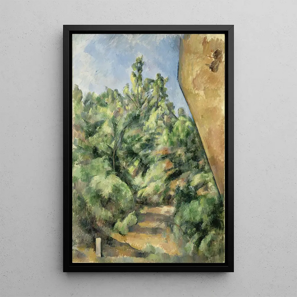 Le rocher rouge - Paul Cézanne — ingelijst kunstwerk aan de muur