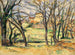 van bomen en huizen bij de Jas de Bouffan - Paul Cézanne — weergave van het kunstwerk