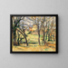 van bomen en huizen bij de Jas de Bouffan - Paul Cézanne — ingelijst kunstwerk aan de muur