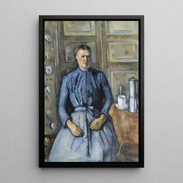 Vrouw met de koffiepot - Paul Cézanne — ingelijst kunstwerk aan de muur
