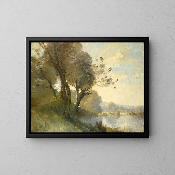 Barrage en ruine sur la Vienne - Paul Désiré Trouillebert — framed artwork on a wall