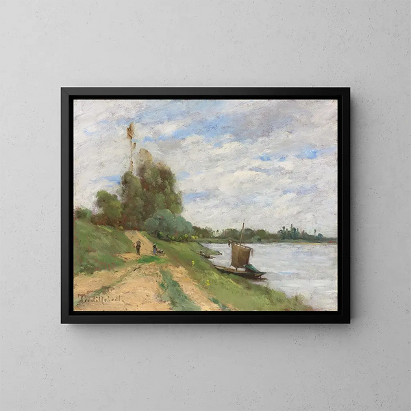 The Sailing Boat - Paul Désiré Trouillebert — framed artwork on a wall